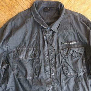 Armani Exchange XXL button up long sleeve shirt